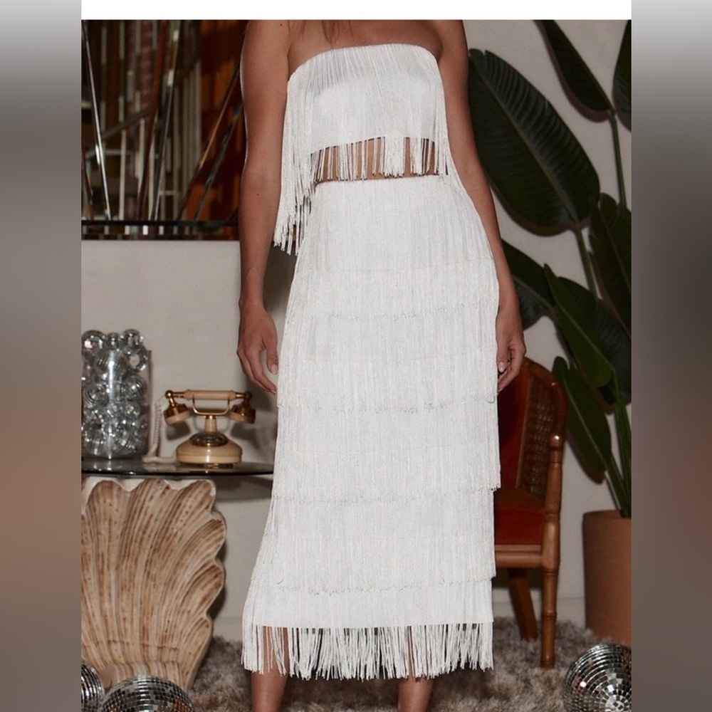 12th Tribe Cream Fringe Detail Top - Picture 2 of 6